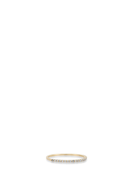 Champagne Diamond Stone 14K Gold Women's Ring
