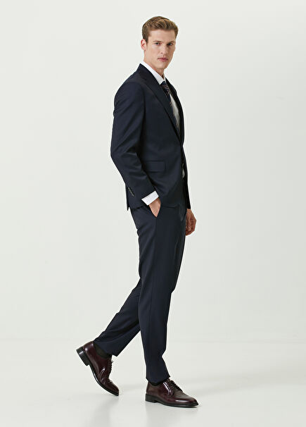 Drop 4 Navy Blue Wool Suit