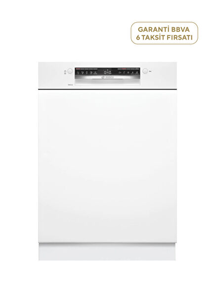 SMI4IKW50T Serie 4 White 5 Program Semi Built-in Dishwasher