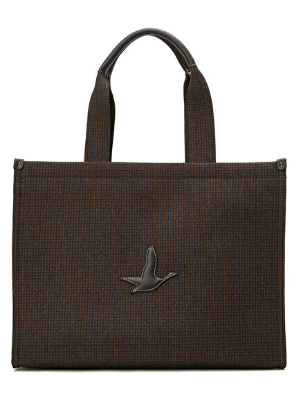 Women's Shopping Bag With Brown Goose Logo