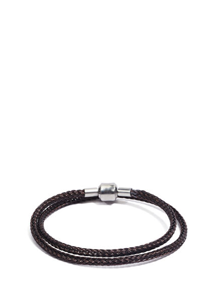 Brown Men's Leather Bracelet