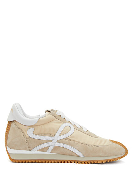 Flow Runner Beige Womens Leather Sneaker