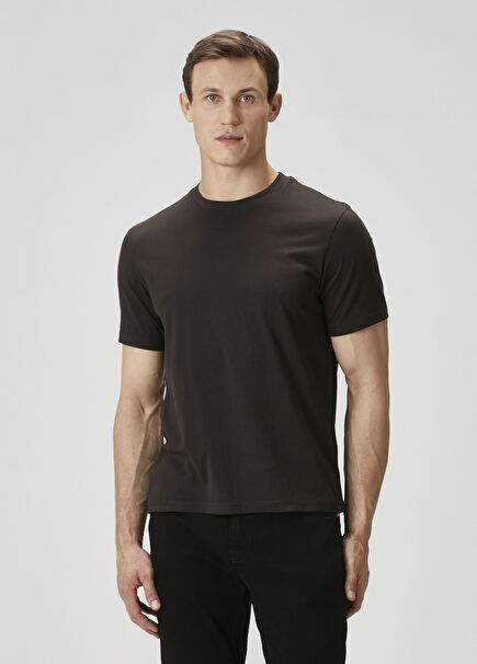 Koyu Kahverengi Basic T-shirt