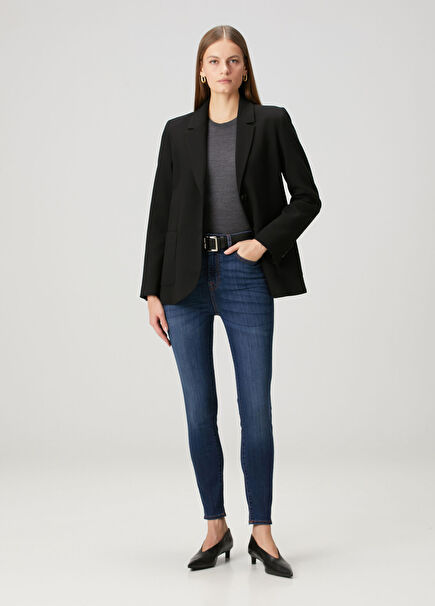 Aubrey Slim Illusion Mavi Skinny Jean Pantolon