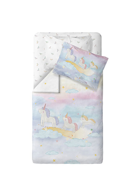 Astra 100% Organic Cotton Satin Baby Kids Duvet Cover Set 100 x 150 cm