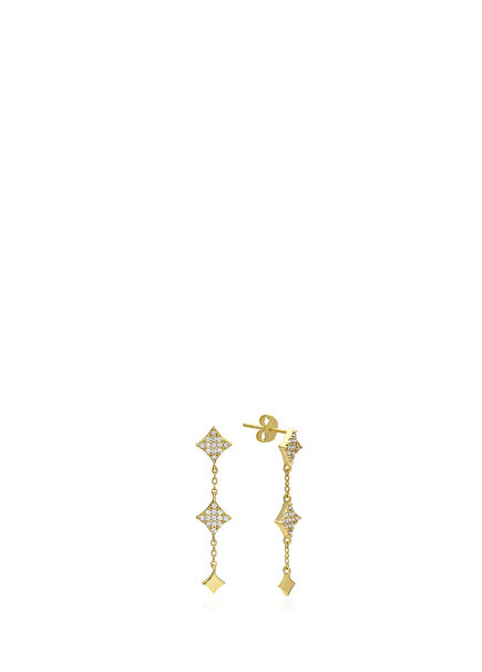 14K Gold Women's Earrings with Twinkle Swarovski Stones