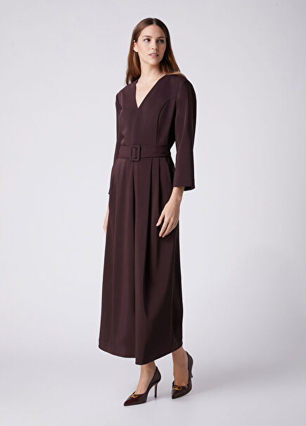 Purple Belted Jumpsuit
