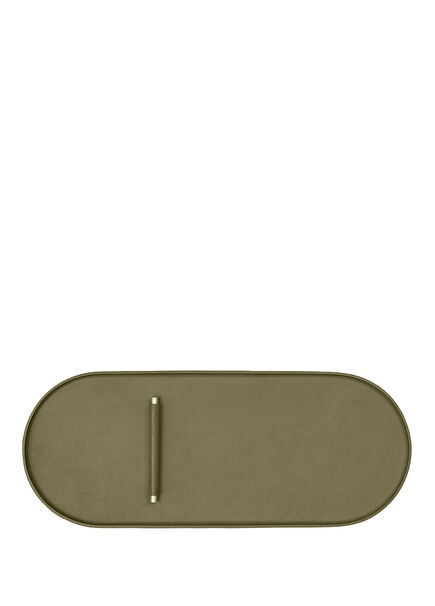 Plato Green Leather Oval No.05 Organizer Tray