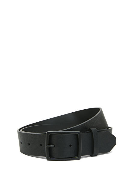 Black Men Leather Belt