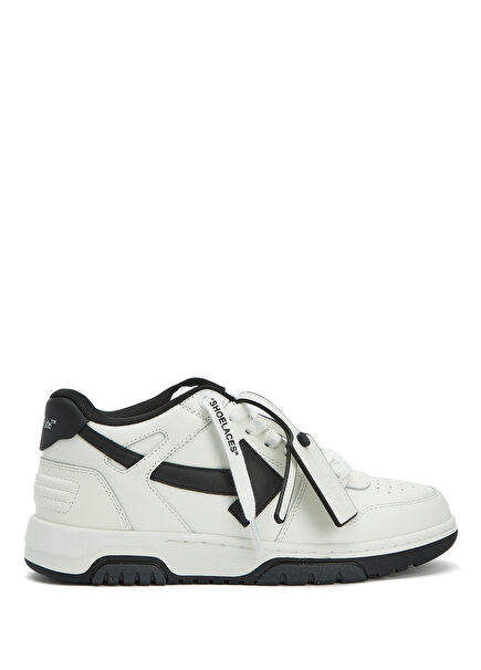 Out Of Office Black White Women's Leather Sneaker