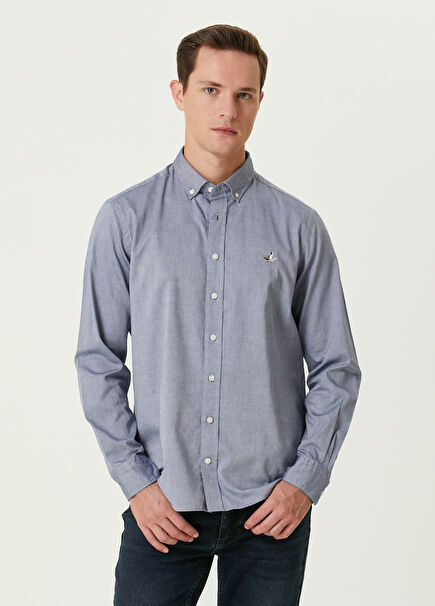 Comfort Fit Blue Shirt