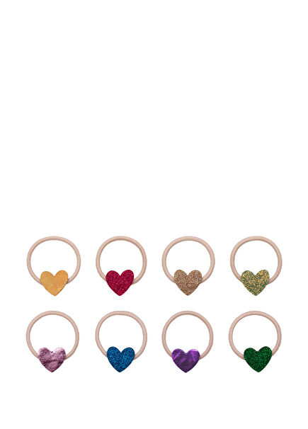 Jazzy Heart Mini 6-Pack Girls Rubber Clasp