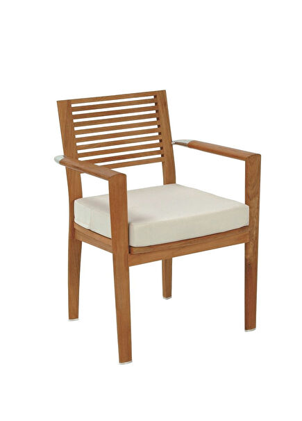 Equinox Kahverengi Teak Yemek Odası Sandalyesi