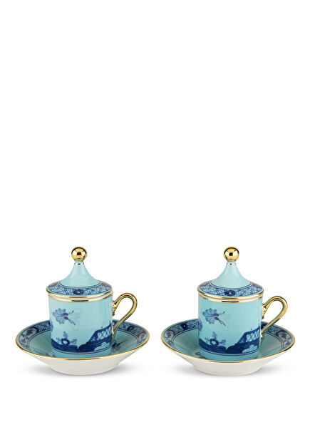 Oriente Italiano Iris Porcelain 2-Piece Coffee Cup Set