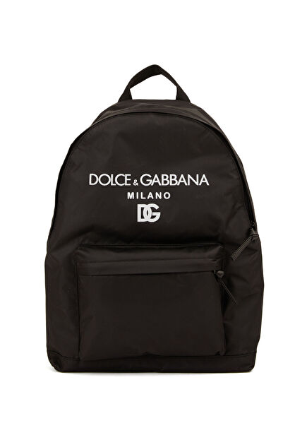 Black Logo Detailed Boys' Backpack