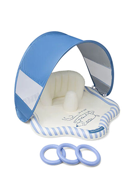 Surfer Blue Baby Play Mat with Back Support and Canopy 76 cm