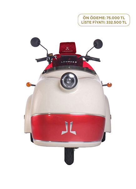 100. Yıl Özel Seri Elektrikli Krem Kırmızı Moped