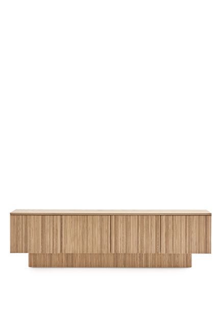 Green Solid Oak TV Unit