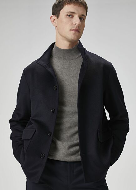 Lacivert Yün Ceket