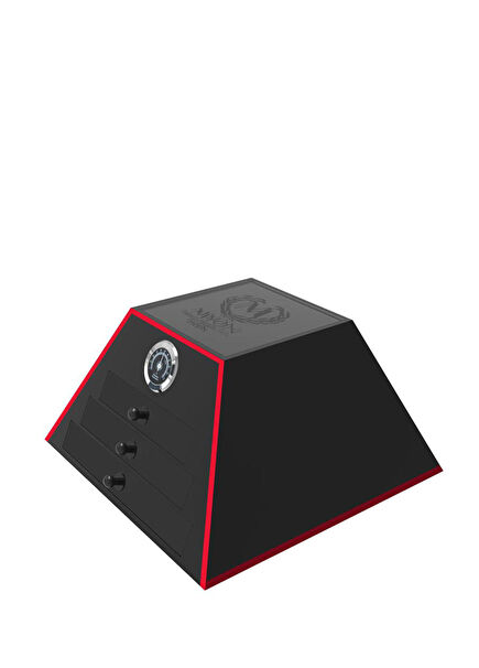 Pyramid Humidor Mat Siyah 50'li Puro Kutusu  