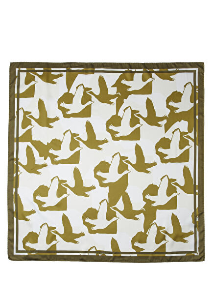 Çok Renkli 90x90 cm Twill Eşarp