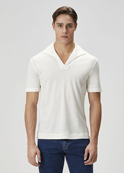 Beyaz Yün T-shirt