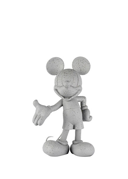 Small Mickey Welcome Granite Gri Heykel