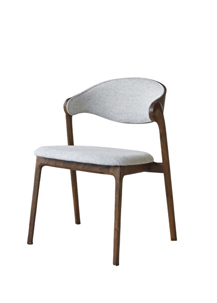 Kahve Gri Ahşap Sandalye