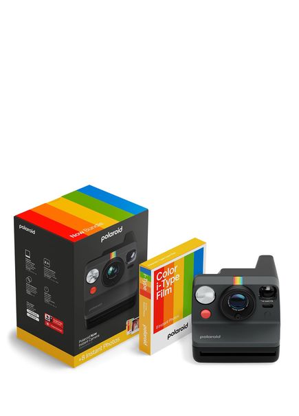 Now Gen 3 Black Instant Camera + Color Film Bundle 8 Movies