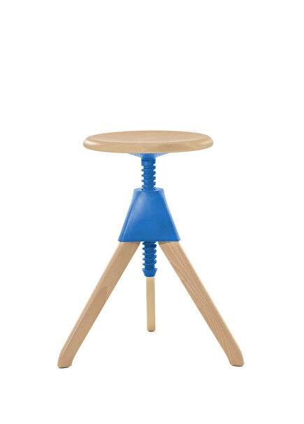 Jerry Wooden Blue Bar Stool