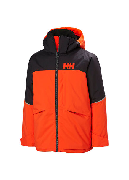 JR Summit Kapüşonlu Su Geçirmez Turuncu Unisex Çocuk Kayak Montu