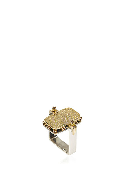 Love Tablet Women Gold Silver Ring