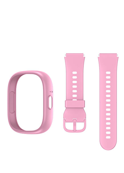 5 Plus Pink Smart Watch Case Cord Set + Adapter & Charging Cable
