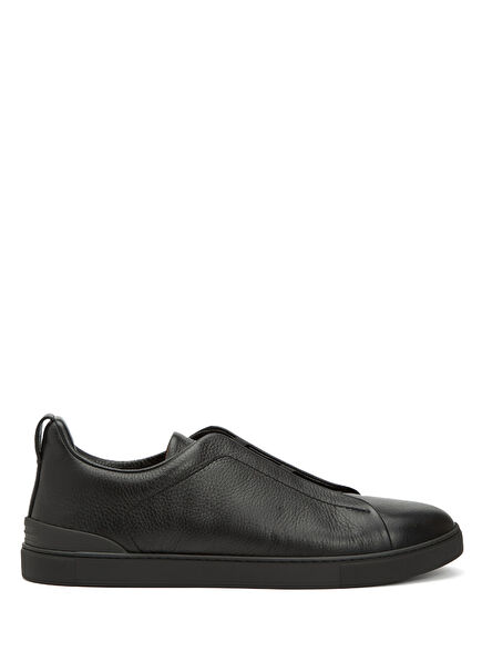 Black Men's Leather Sneakers