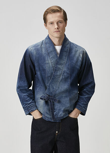 Koyu Mavi Denim Kimono