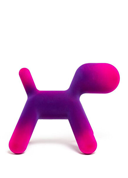 Puppy Small Violet Fuchsia Dog Statue