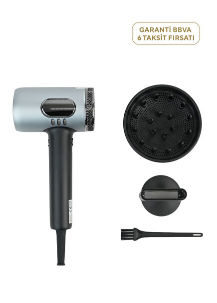 Mavi Profesyonel LCD Ekranlı Saç Kurutma Makinesi FNDSACKR0008BLUE