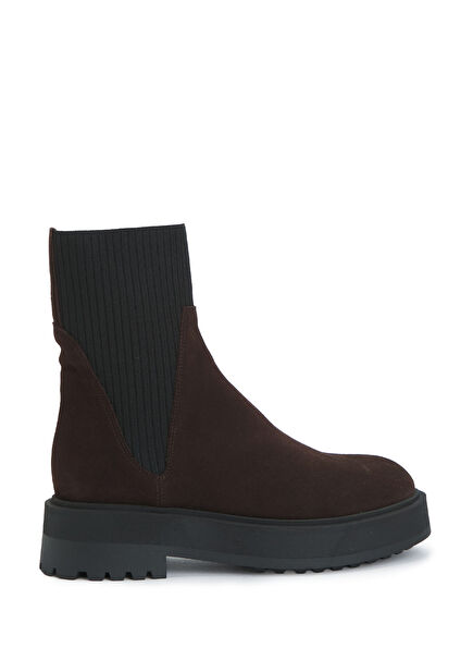 Aurora Koyu Kahverengi Kadın Deri Bot