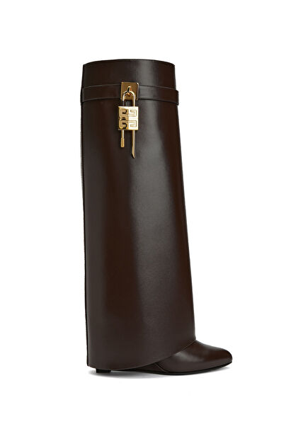 Shark Lock Kahverengi Kadın Deri Çizme