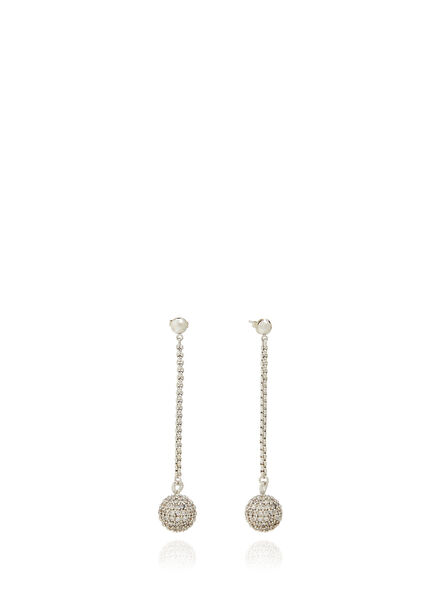 Zircon Stone Women's Ball Earrings