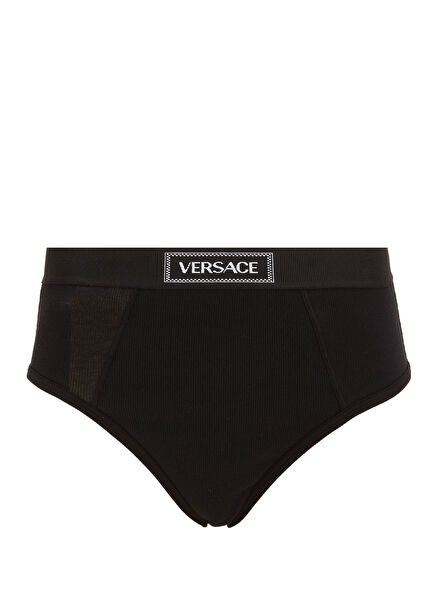 Siyah Logo Bantlı Kadın Külot