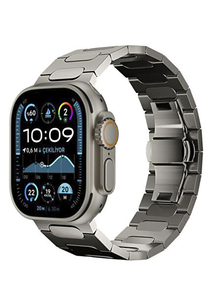 Titanova Mat Starlight Apple Watch Uyumlu Titanyum Akıllı Saat Kordon