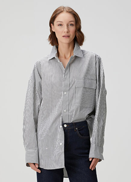 Black White Striped Shirt