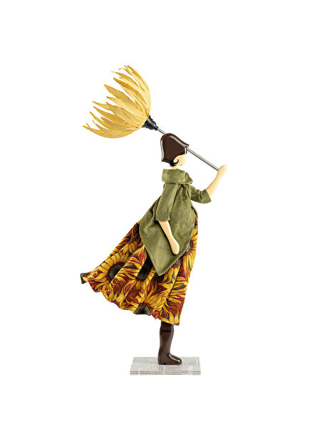 Sunflora Khaki Yellow Wooden Lampshade