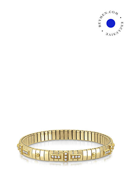 Extension Sarı Altın 925 Ayar Gümüş Çelik Unisex Bileklik 