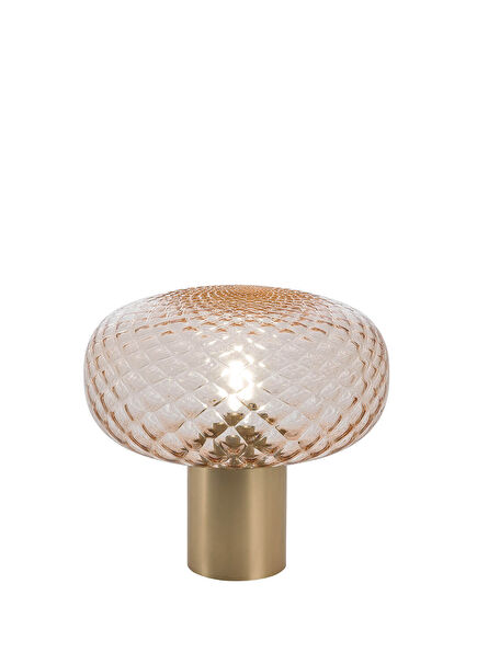 Bloom Pembe Cam Metal Led Masa Lambası