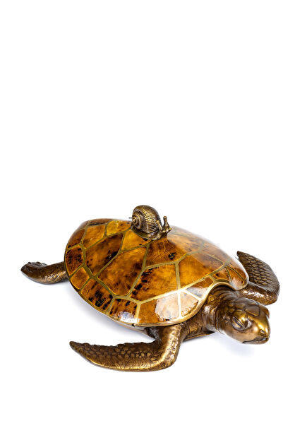 John Enfield Turtle Figure Metal Decorative Box