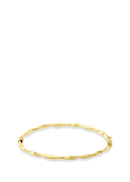 14 Ayar Altın Burgu Kadın Kelepçe Bileklik