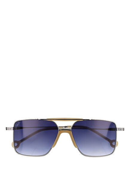 HS929 56 S02 Gümüş Metal Erkek Güneş Gözlüğü