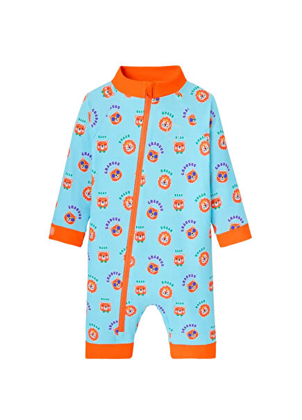 UV Protection Animal Blue Baby Boy Shorts Swimsuit